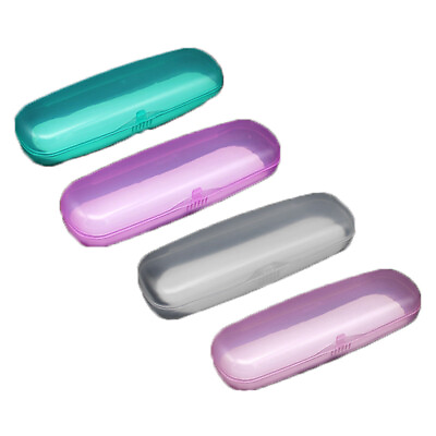 #ad Portable Eye Glasses Case Box Clear Transparent Shell Sunglasses Hard Protector