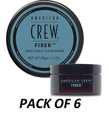#ad American Crew FIBER 3 oz. PACK OF 6