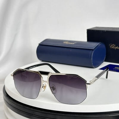 #ad Chopard Sunglasses SCHG61 Silver Blue Gradient Lens 60 14 145