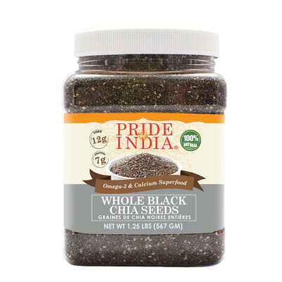 #ad Whole Black Chia Seeds Omega 3 amp; Calcium Superfood Jar