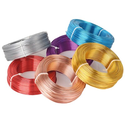 #ad Large Roll Colorful Soft Aluminum Metal Beadding Wire Tiger Tail Craft Wire Cord