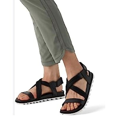 #ad SOREL ROAMING DECON SLINGBACK STRAPPY SANDALS SCALLOPED SOLE CUSHY FOOTBED 9.5