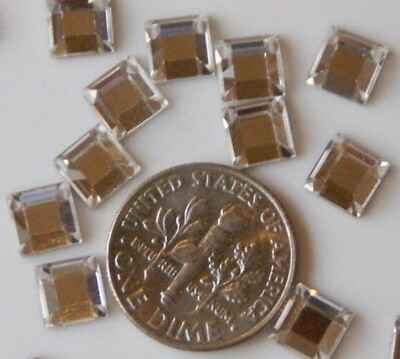 #ad 6mm 36 pieces SQUARE Crystal Clear IHC European Flatback 2400 Rhinestones