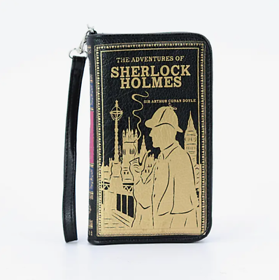 #ad Sherlock Holmes Book Wallet Wristlet Book Lover Gifts Novelty Wallets