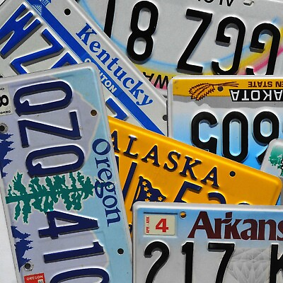 #ad License Plate ALL 50 STATES Territories Countries GOOD License Plates Lot