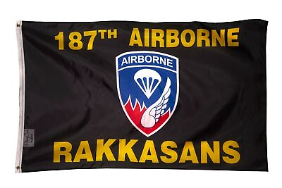 #ad 187th Airborne Rakkasans Traditional Flag Military Army Man Cave Garage Veteran