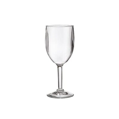 #ad G.E.T. SW 1404 1 SAN CL EC Heavy Duty Reusable Shatterproof Plastic Wine Glasses