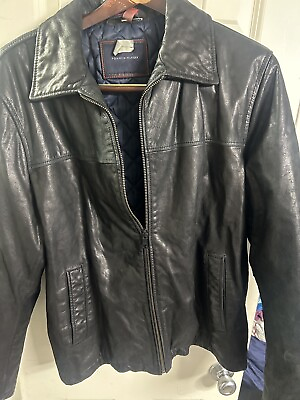 #ad Tommy Hilfiger Black Leather Jacket