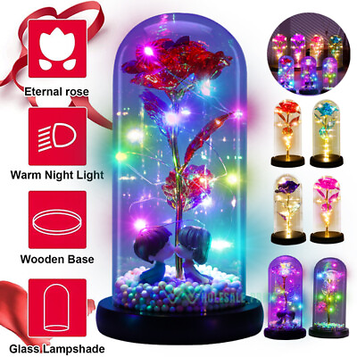 #ad Mother#x27;s Day Gift Eternal Rose Flower LED Enchanted Galaxy Rose Girlfriend Gifts