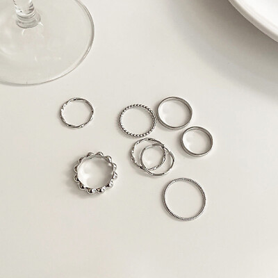 #ad Rings Set Original Design Gold Round Hollow Geometric Ring for Women Fashion
