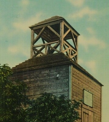 #ad The Old Belfry Belltower Lexington Massachusetts Unposted Linen Vintage Postcard