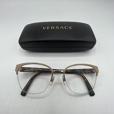 #ad Versace 1255 B Semi Rimless I2210 Used Eyeglasses Frames