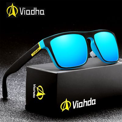 #ad VIAHDA Square Polarized Sport Sunglasses For Men Driving Fishing Fashion Glasses