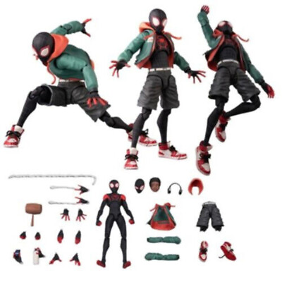 #ad Spiderman Miles Morales PVC Action Figure Toy Across the Spider Verse Collection