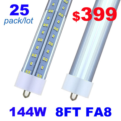 #ad 8FT LED Tube Light Bulbs FA8 Single Pin 8ft LED Shop Lights T8 LED Garage Lights
