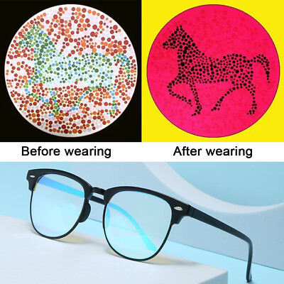 #ad Color Blind Corrective Spectacles Red Green Colorblind Sunglass Purpose Glasses