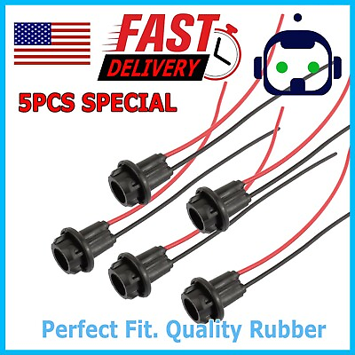 #ad 5PCS T10 Socket Clearance Cab Marker Light Holder Replacement Connector Harness