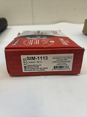 #ad Disc Brake Pad Set SIM Semi Metallic With Hardware Rear Transit SIM 1113