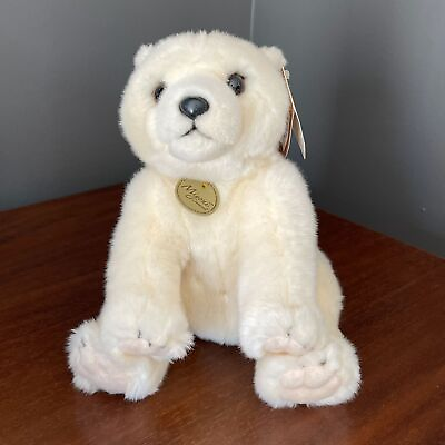 #ad New Polar Bear Cub 11quot; Plush Stuffed Animal Toy New Cute Cuddly Miyoni Aurora