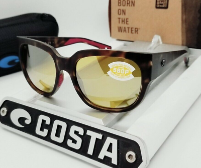 #ad COSTA DEL MAR tortoise sunrise silver WATERWOMAN POLARIZED 580P sunglasses NEW