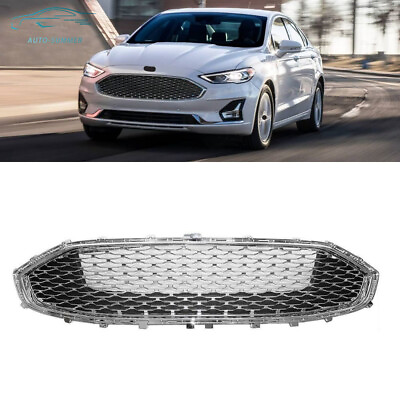 #ad For 2019 2020 Ford Fusion Front Upper Bumper Grille Chrome Honeycomb Mesh Grill