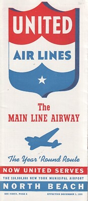 #ad United Air Lines timetable 1939 12 01