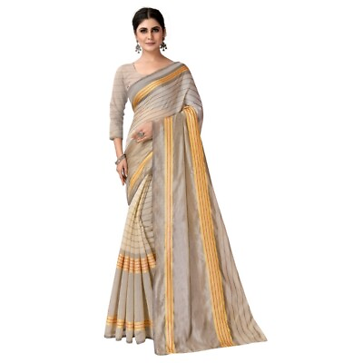 #ad Sidhidata Women#x27;s Chiffon Georgette Ready To Wear saree With Unstitched Blouse P
