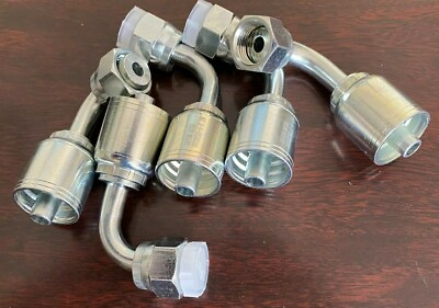 #ad 1 2quot; Female Flat Face Swivel 1 2quot; Hose WITH A 90 Elbow fitting 5 PK 1J943 8 8