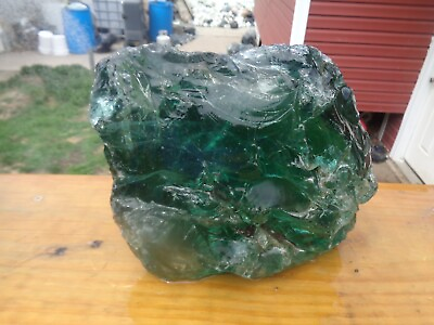 #ad Glass Rock Slag Beautiful Clear Green 9.10 lbs DD59 Landscaping Aquarium