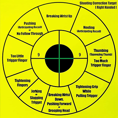 #ad Shooting Targets Diagnostic Training Pistol Paper Target Range Targets 10 Pcs