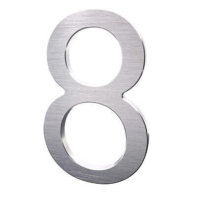 #ad 8 Inch Modern House Numbers Premium Aluminum Floating Home Address Number wi...