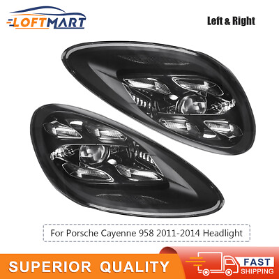 #ad LEFT amp;RIGHT LED Headlight Assembly Front Lamps For Porsche Cayenne 958 2011 2014