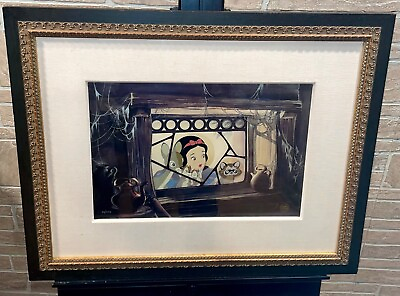 #ad Disney Animation Cel Snow White Is Anyone Home Rare Limited Edition Art Cell