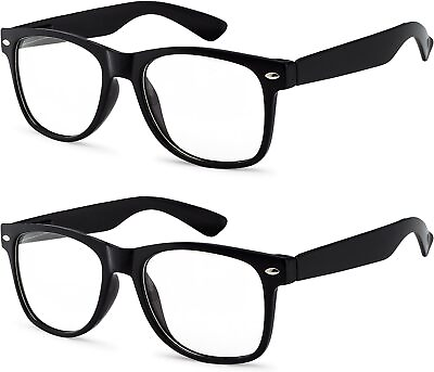 #ad Online Welcome OWL Non Prescription Glasses Clear Lens Black Frame UV Protec