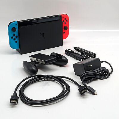 #ad Nintendo Switch OLED Red Blue 64GB Home Console JPN Model US Compatible
