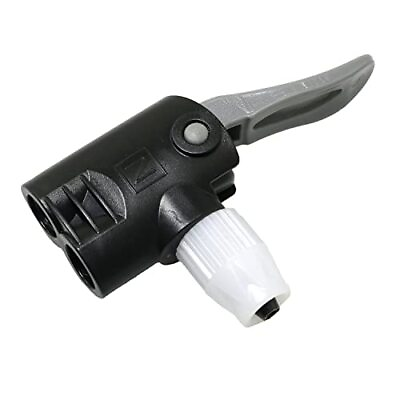 #ad Double Head Bicycle Air Pump Nozzle Black Plastic Dual Head Bicycle Pump Head...
