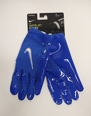 #ad Nike Vapor Jet Blue Football Gloves Men#x27;s Size: XL