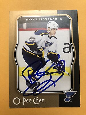 #ad Bryce Salvador Signed St. Louis Blues Card 4