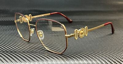 #ad VERSACE VE1283 1480 Burgundy Gold Women#x27;s 56 mm Eyeglasses