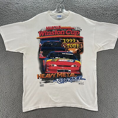 #ad Vintage Nascar Winston Cup Shirt Extra Large 1999 90s Racing Heavy Metal Tee