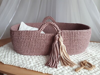 #ad Baby moses basket for girl Boho Baby Bassinet with Stand Newborn lounger