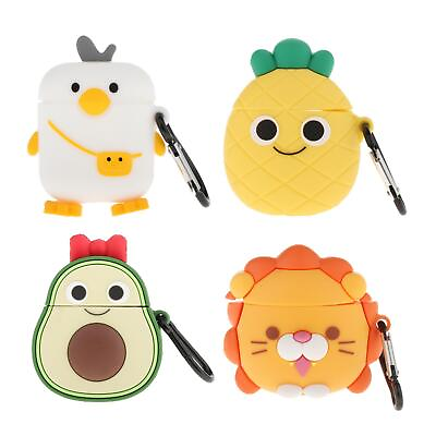 #ad 3D Cartoon Silicone Earphone Case Cover Protection fit for 1amp;2