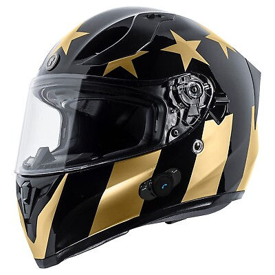#ad TORC T15B Bluetooth Integrated Full Face Motorcycle Helmet With Graphic Large