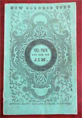#ad Mrs. Prim amp; Her Son Jim c. 1850#x27;s Boston rare Juvenile color litho chap book