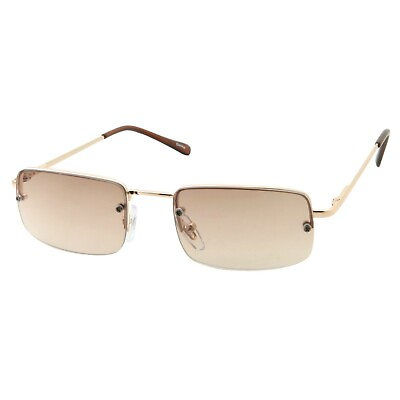 #ad Rectangular Rimless Sunglasses Small Slim Designer Shades $11.99