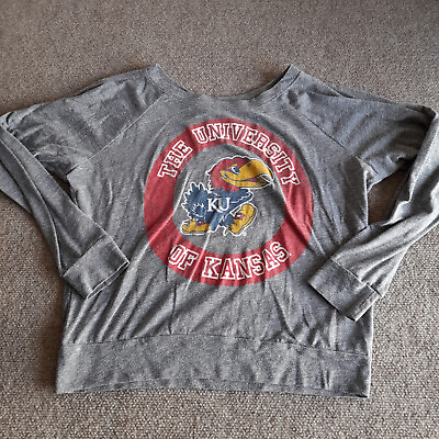 #ad Vintage Kansas Jayhawks Shirt Adult M NCAA University of Kansas Ladies