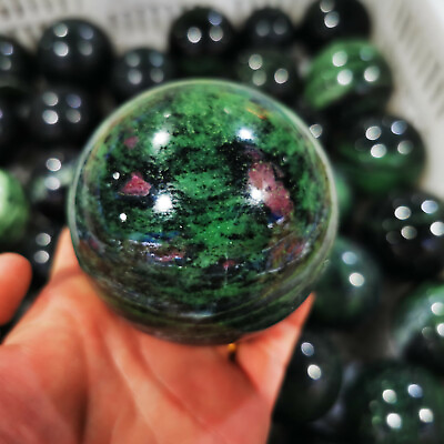 #ad 2.2LB Natural zoisite quartz sphere epidote Crystal ball massage Healing