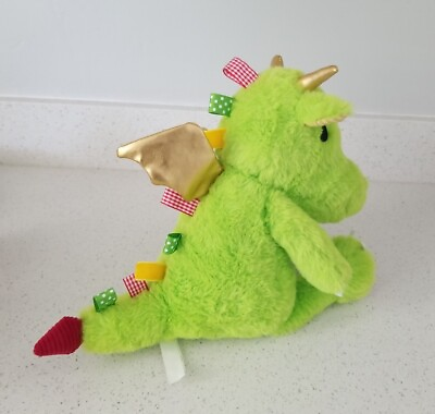 #ad Dragon Plush Baby Toy Make Believe Ideas Jingle Rattle Crinle Wings Tags Green