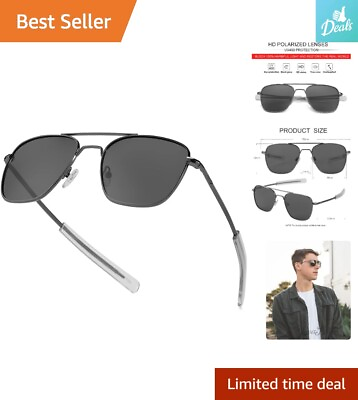 #ad Men#x27;s Aviator Sunglasses Polarized Retro Pilot Sun Glasses UV400 Protection