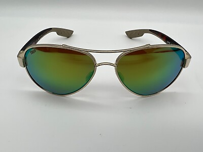 #ad NEW Costa Del Mar LORETO Polarized Sunglasses Rose Gold Green Mirror 580P